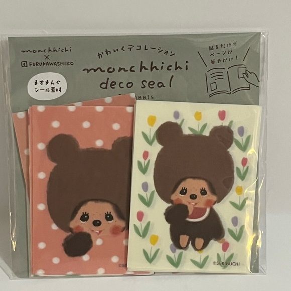Monchhichi Deco Seal Sticker Pack - Picture 1 of 6